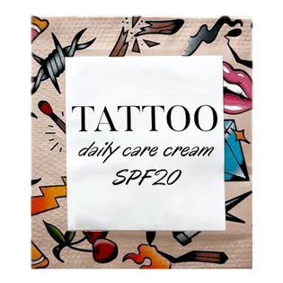 Загоюючий крем для тату після плівки Mark Ecopharm Tattoo Daily Care SPF20, в саше, 5 мл