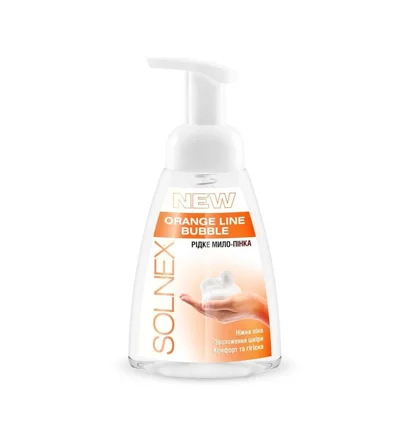 Мило Solnex Orange Line Bubble, з піноутворюючою насадкою, 300 мл