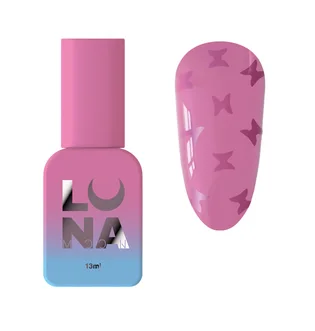 Top do lakieru hybrydowego bez warstwy lepkiej Luna Moon Butterfly Pink, 13 ml