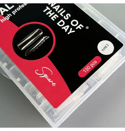 Набір верхніх форм для нарощування Nails Of The Day Dual Form Square, 130 шт