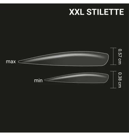 Набір типс для нарощування нігтів Adore Professional SPLETNIца XXL Gel Tips Stiletto, 240 шт