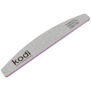 Пилка Kodi Professional для нігтів півмісяць сіра, 100/180, #94, 1 шт