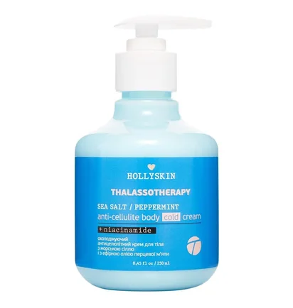 Антицелюлітний охолоджуючий крем для тіла HollySkin Thalassotherapy, 250 мл