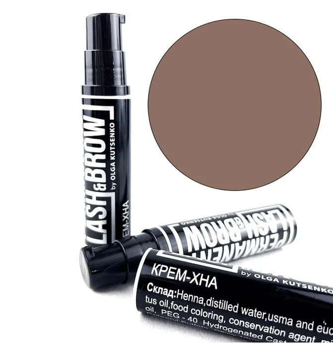 Крем-хна для брів Permanent Lash&Brow, темно-коричневий, 10 мл