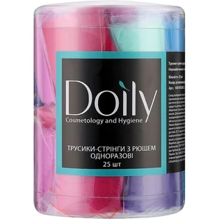 Трусики-стрінги Doily з рюшем для спа різнокольорові, 25 шт