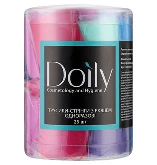Трусики-стрінги Doily з рюшем для спа різнокольорові, 25 шт