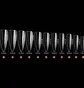Гелеві тіпси Soft Gel Tips Medium Stiletto #2, прозорі, 550 шт