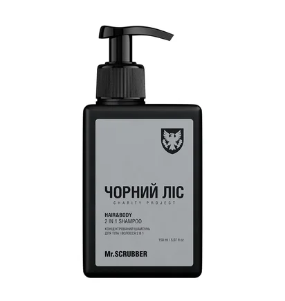 Skoncentrowany szampon do ciała i włosów Mr.Scrubber 2-w-1, Black Forest, 150 ml