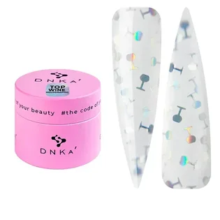 Топ для нігтів DNKa' Top Wine Holographic, 15 мл