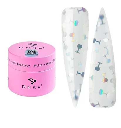 Топ для нігтів DNKa' Top Wine Holographic, 15 мл