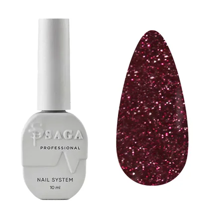 Світловідбиваючий гель-лак SAGA Professional Fiery Gel #25, 10 мл