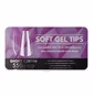 Гелеві тіпси Soft Gel Tips Short Coffin, прозорі, 550 шт