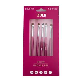 Набор кистей для оформления бровей ZOLA Brow Update Set #05, 06, 08, 09, 10