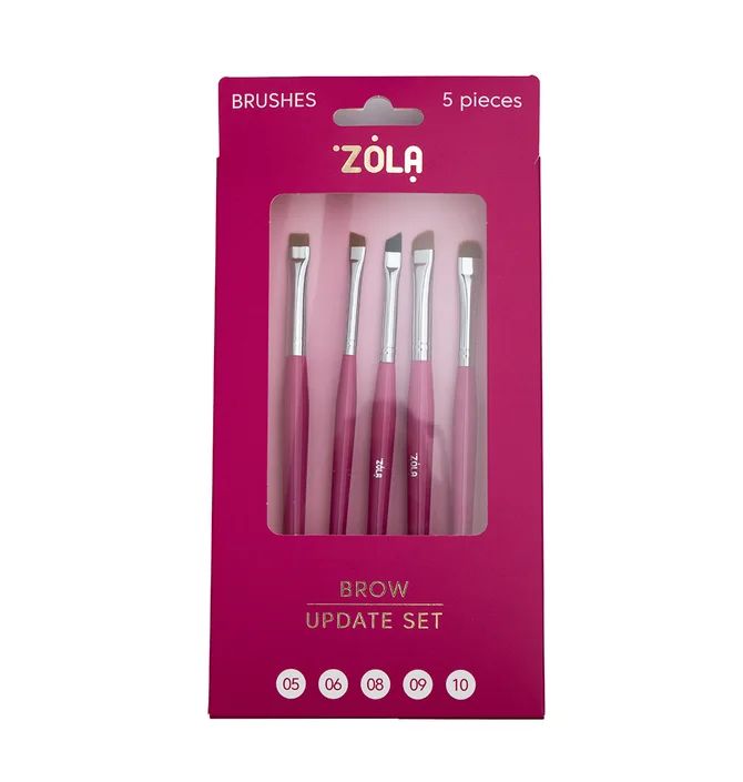 Zestaw pędzli do stylizacji brwi ZOLA Brow Update Set #05, 06, 08, 09, 10