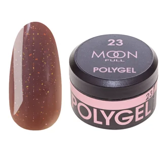 Nail Extension Polygel Moon Full #23, beige-pink with shimmer, 15 ml