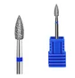 Алмазна фреза Kraken Nails, конус, з синьою насічкою, 2.5×6.0 мм