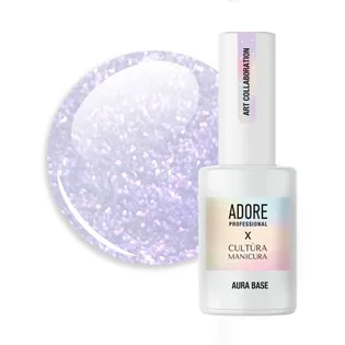 База-хамелеон з шиммером для нігтів Adore Professional Aura Base №04, бузкова, 8 мл