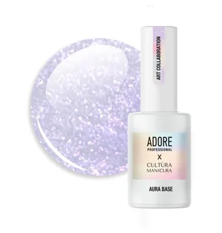 Baza-kameleon Adore Professional Aura z połyskiem do paznokci nr 04, Lilac, 8 ml