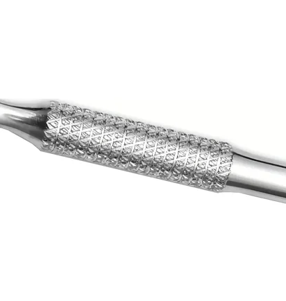 Double-Sided Manicure Spatula, slanted pusher and hatchet
