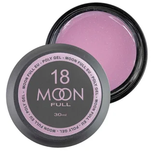 Nail Extension Polygel Moon Full #18, pink marshmallow with shimmer, 30 ml
