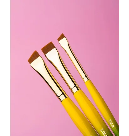 Набір пензлів для фарбування брів ZOLA Brow Brushes Ukrainian Edition