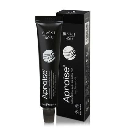 Farba do brwi i rzęs Apraise Vegan & PPD Free Black #1, 20 ml