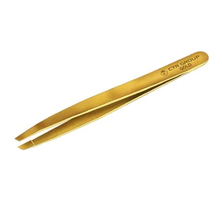 Скошений пінцет для брів CTR Gold