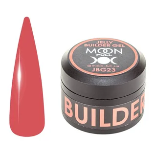 Żel-galaretka do przedłużania paznokci Moon Full Builder #23, nasycony czerwony, 30 ml
