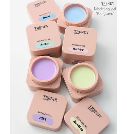 Гель Trendy Nails для моделювання нігтів, Modeling gel Poofy Land, Bubby, 15 мл