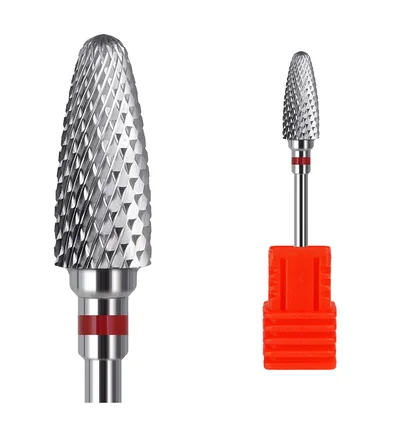 Frez z węglika spiekanego Kraken Nails, stożek, czerwony, 6 mm