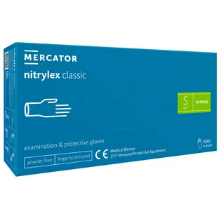 Rękawiczki nitrylowe Nitrylex, niebieskie, rozmiar S, 100 szt