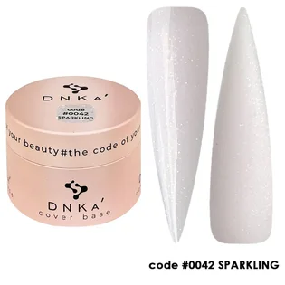 Камуфлююча база для нігтів DNKa' Cover Rubber Base French #0042 Sparkling, банка, 30 мл