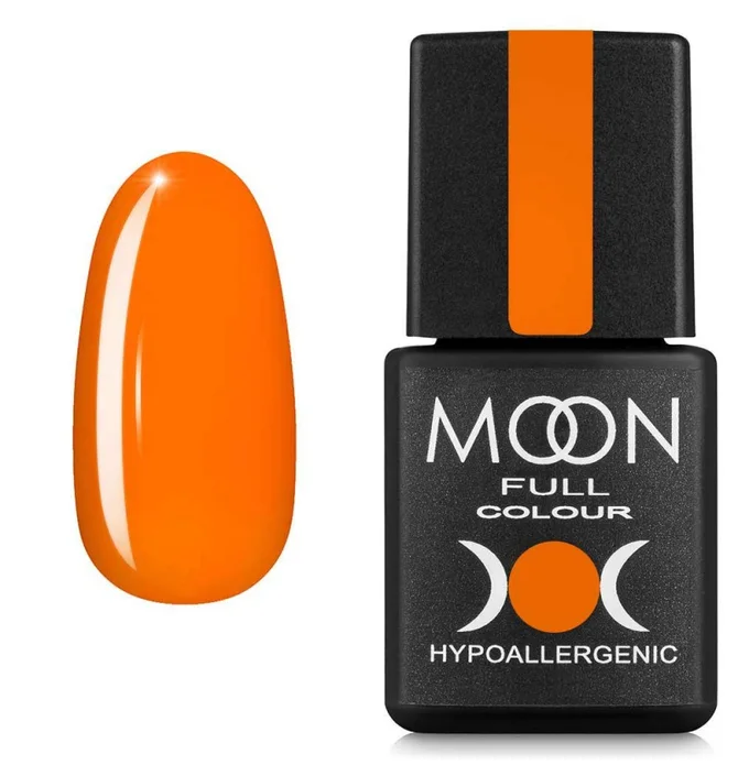 Гель-лак Moon Full Neon #704, оранжевый, 8 мл