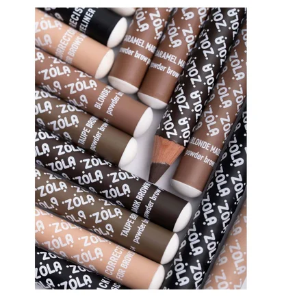 Пудровий олівець для брів ZOLA Powder Brow Pencil, Caramel