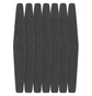 Adhesive Abrasive Nail File Refill, for diamond-shaped base, 178×30 mm, 240 grit, black, 50 pcs