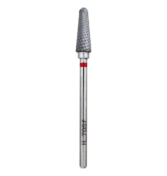 Frez z węglika spiekanego Nisima, Stożek H_705fK, 5.2 mm, czerwony