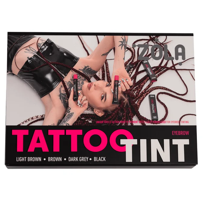 Набір фарб для брів та вій ZOLA Tattoo Tint Kit, 4×15 мл