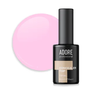 Топ для нігтів без липкого шару Adore Professional Concealer Top №02 Rose, UV-фільтр, 8 мл