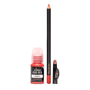 Пігмент для татуажу губ Perma Blend x Tina Davies з олівцем, Peach, 15 мл