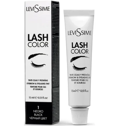 Фарба для брів та вій LeviSsime, Black #1, 15 мл