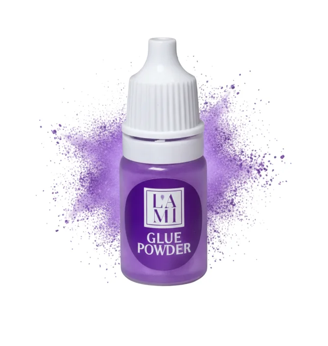 Клей-пудра для корейської техніки ламінування Lami Lashes Glue Powder, фіолетова, 3 г