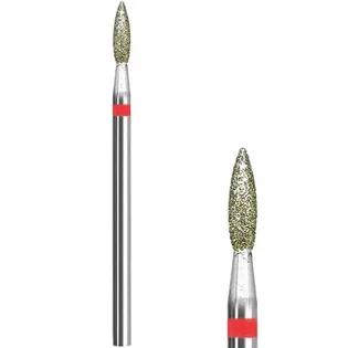Алмазна насадка Mart, Полум'я, Red, 2.3×8 мм