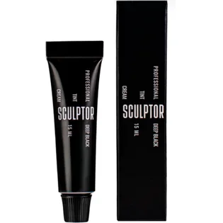Кремовая краска для ресниц и бровей Sculptor, Deep Black, 15 мл