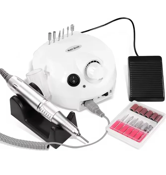 Набір фрезера з фрезами для манікюру Drill ZS-601 Pro, White, 25 Вт, 35000 об/хв