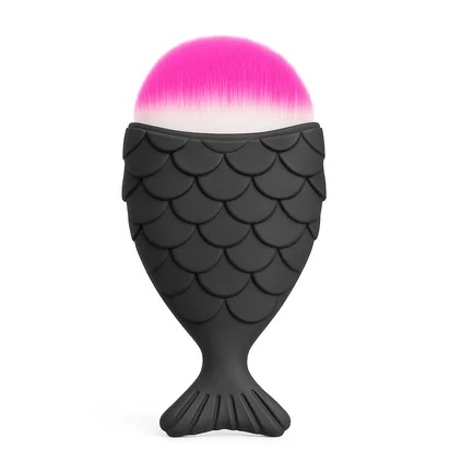 Nail Dust Brush, fish-shaped, black