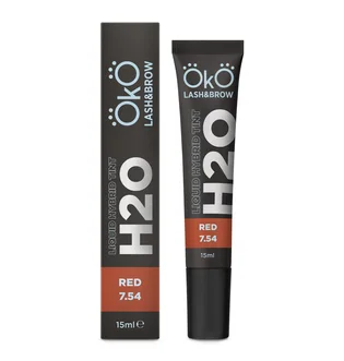 Farba do brwi i rzęs OKO Lash&Brow H2O Liquid Hybrid Tint, #7.54 Red, 15 ml