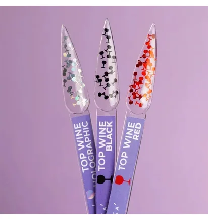 Топ для нігтів DNKa' Top Wine Holographic, 15 мл