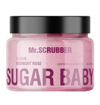 Sugar Body Scrub Mr.Scrubber Sugar Baby, Midnight Rose, 450 g