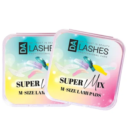 Валики для ламінування вій Dalashes Super Mix, розмір M, 6 пар