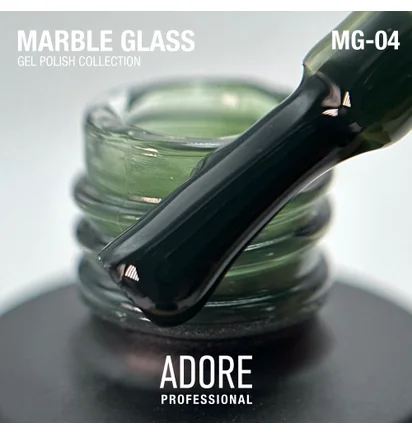 Гель-лак для вітражного покриття нігтів Adore Professional Marble Glass MG-04 Malachite, 8 мл